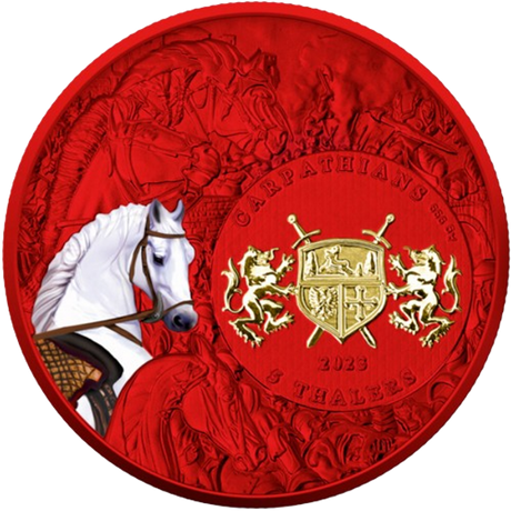 2023 Four Horsemen of the Apocalypse White Horse – Space Red 1 oz Silver Coin
