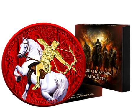 2023 Four Horsemen of the Apocalypse White Horse – Space Red 1 oz Silver Coin