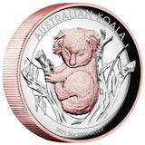 Australian Koala 2021 $8 5oz Silver Proof High Relief Gilded Coin
