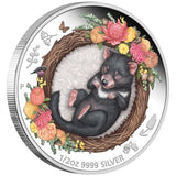 Australia 2021 50 Cent Dreaming Down Under – Tasmanian Devil 1/2oz Silver Proof Coin Perth Mint