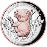 Australian Koala 2021 $8 5oz Silver Proof High Relief Gilded Coin