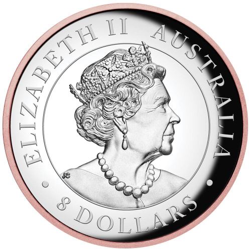 Australian Koala 2021 $8 5oz Silver Proof High Relief Gilded Coin