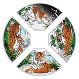 Tuvalu 2022 $1 Year of the Tiger Coloured Quadrant 4 x 1oz Silver Proof Four-Coin Set Perth Mint