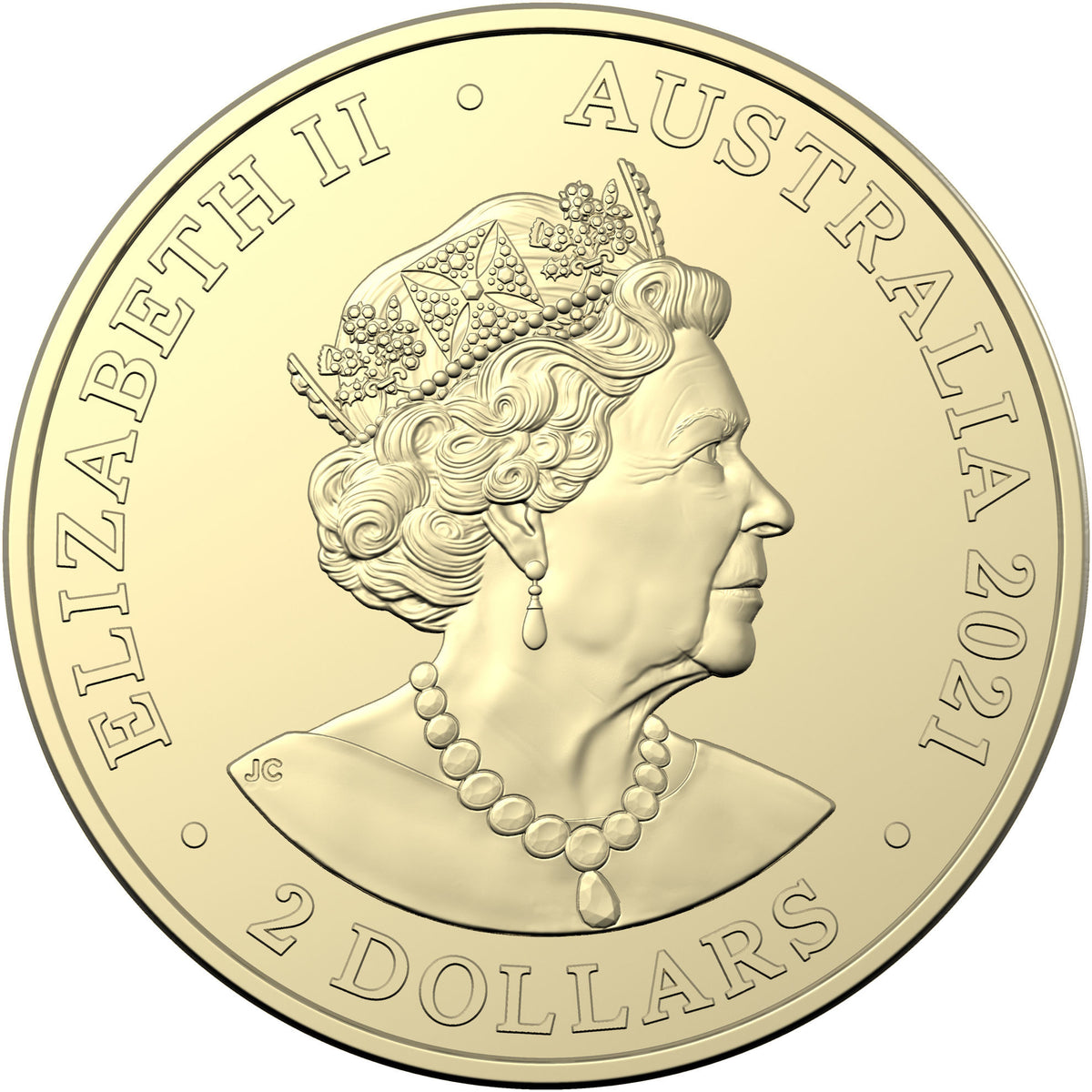 Australian Ambulance Service 2021 $2 'C' Mintmark Coloured Uncirculated Coin