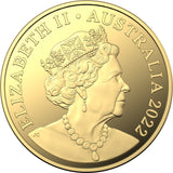 Australia Dinos Down Under 2022 $10 Australian Dinosaurs C Mintmark 1/10oz Gold Proof Coin Obverse