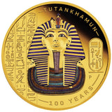 Tuvalu 2022 Tutankhamun Discovery 100 Year Anniversary 2022 1oz Gold Proof Coloured Coin Perth Mint