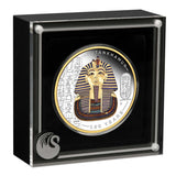 Tuvalu $2 2022 Tutankhamun 100 Year Anniversary Coloured Gold-Gilded 2oz Silver Proof Coin Perth Mint