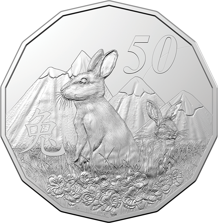 Australia 2022 50 Cent Uncirculated Lunar Year of the Rabbit