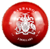 Barbados 2022 $5 T20 Cricket World Cup Ball-shaped Colour 1oz Silver Proof Coin 500 Coins Made