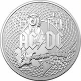 Australia 2023 $1 AC/DC Frosted  Silver Uncirculated Coin