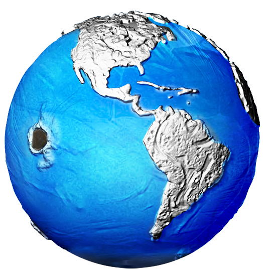 Barbados 2022 $5 Endangered Blue Earth with Meteorite from Space Silver 3oz Antiqued Silver Sphere Coin