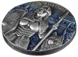 Germania Mint 2022 10 Mark Hildegard Valkyries 2 oz Pure Silver Antique Finish UHR Coin