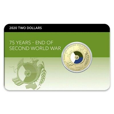 Australia 2020 $2 ANZAC Day Lest We Forget 75th Anniversary of the End of WWII Coin Pack Coloured Uncirculated