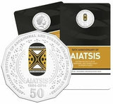 Australia 2014 50 Cent Coloured Uncirculated AIATSIS Carded