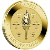 Australia 2021 $1 Uncirculated Lest We Forget Anzac Day Coin in Capsule
