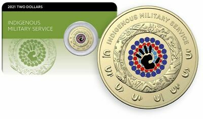 Australia 2021 $2 ANZAC Indigenous Military Service  Al-Br Coin Pack Coloured Uncirculated