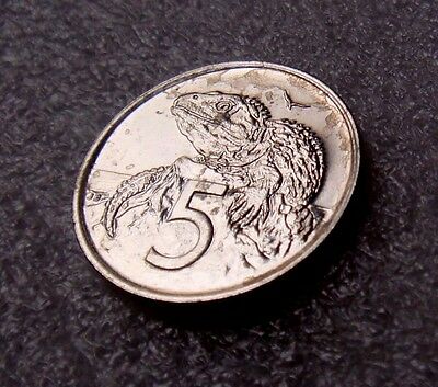 New Zealand 1978 5 Cent Uncirculated Lizard