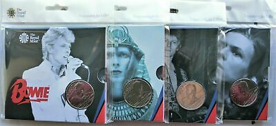 United Kingdom 2020 £5 Brilliant Uncirculated David Bowie Set of 4 Coin Pack