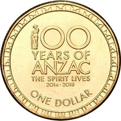 Australia 2017 $1 Uncirculated 100 Years of ANZAC The Spirit Lives Dollar