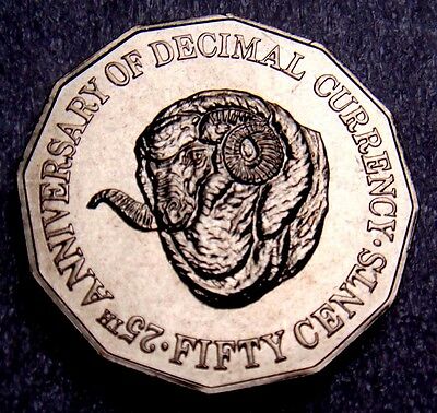 Australia 1991 50 Cent Uncirculated Commemorative Ram's Head