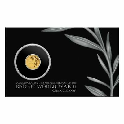 Australia 2020 $2 End of WWII 75th Anniversary 0.5g 99.99 Gold Perth Mint