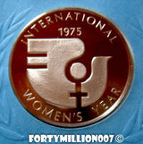 United Nations 1975 Medal Proof International Women's Year Silver First Day Cover Stamp and Medal Cover PMC