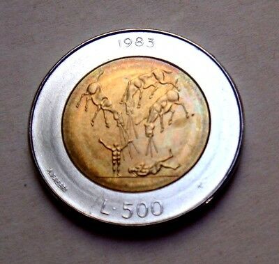 San Marino 1983 500 Lire Uncirculated Bi-Metal