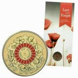 Australia 2015 $2 Coloured Uncirculated Lest We Forget Poppy Counterstamp Uncirculated Carded