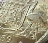 Australia 1959 Florin Uncirculated 'Emu's Egg' PCGS MS63
