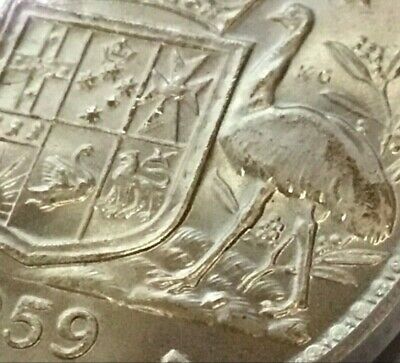 Australia 1959 Florin Uncirculated 'Emu's Egg' PCGS MS63