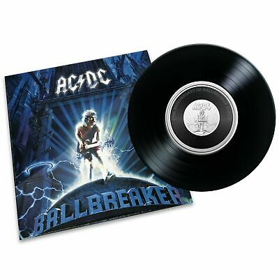 Australia 2020 20 Cents Coloured Uncirculated AC/DC - Ballbreaker Coloured LP styled