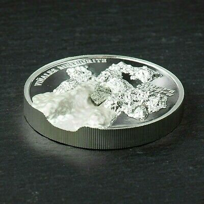 Cook Islands 2020 $5 Viñales Vinales Meteorite Impact UHF Ultra High Relief Silver