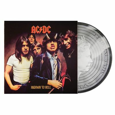 Cook Islands 2018 $2 AC/DC Highway To Hell 1/2oz Silver EP/LP Coin