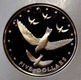 Cook Islands 1977 $5 Proof Atiu Swiftlet Silver