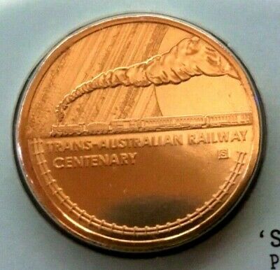 Australia 2017 $1 Uncirculated Trans - Australian Railway Centenary $1 S Mintmark
