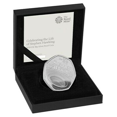 United Kingdom 2019 50p Proof Celebrating the Life of Stephen Hawking Silver