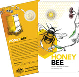 Australia 2022 $2 C Mintmark Honey Bee Uncirculated Carded Coin Back and Front of Card