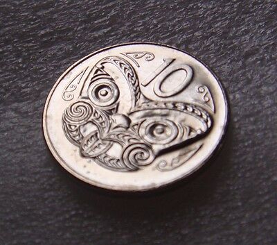 New Zealand 1978 10 Cent Uncirculated Maori Mask