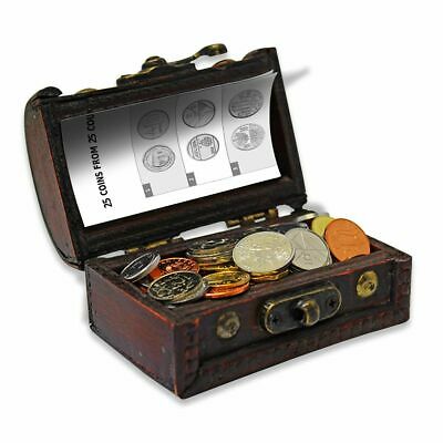Treasure Chest of World Coins: 25 Coins from 25 Countries Uncirculated