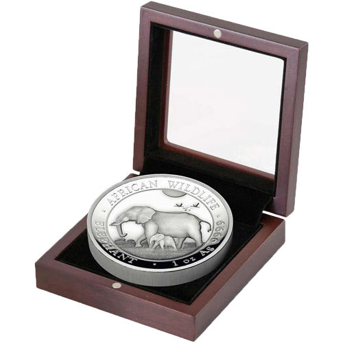 Somalia 2022 100 Shillings Somalian Elephant 1oz 99.99% Pure Silver High Relief Proof Coin