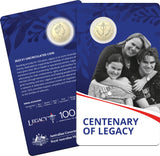 Australia 2023 $1 Centenary of Legacy Uncirculated Coin on Card