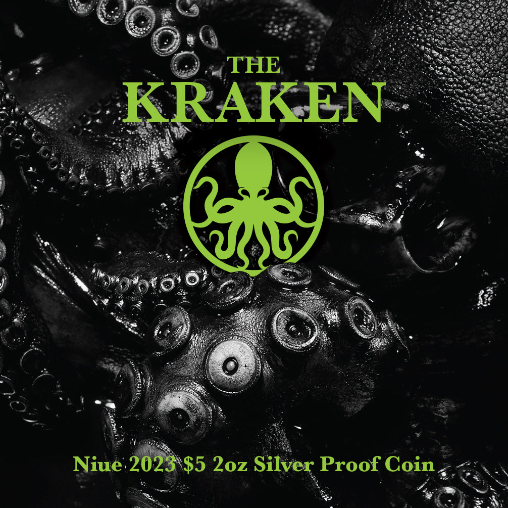 Niue 2023 $5 The Kraken 2oz .999 Silver Proof Coin 750 Minted