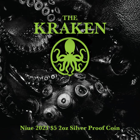 Niue 2023 $5 The Kraken 2oz .999 Silver Proof Coin 750 Minted