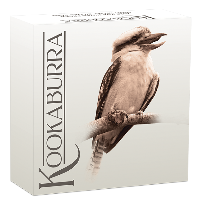 2022 $2 Australian Kookaburra 2 oz Silver High Relief Gilded Perth Mint