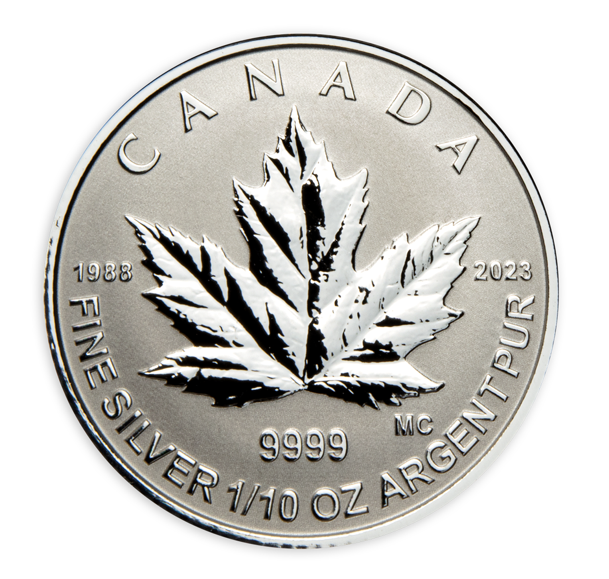 2022 Canada Silver Maple Leaf Fractional Year Set 35th Anniversary Silver Maple Leaf 5 Coins Silver $2 Reverse