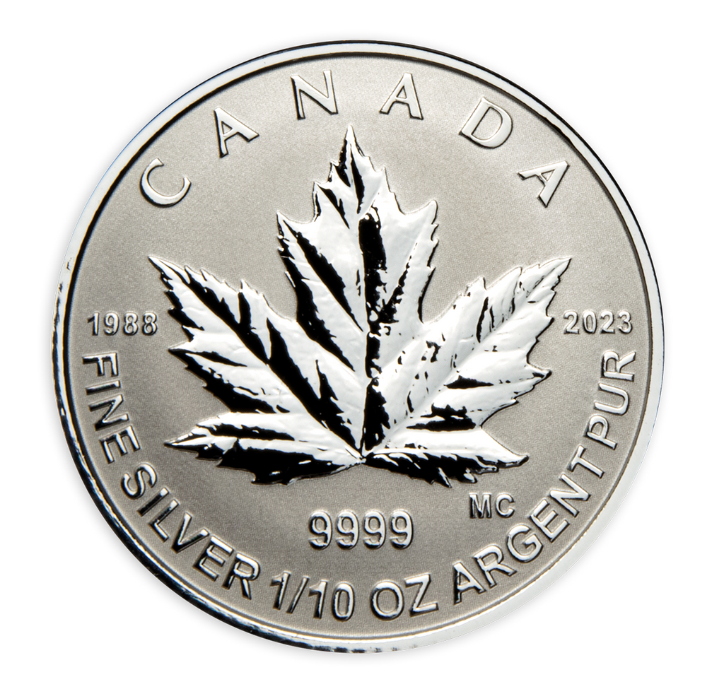 2022 Canada Silver Maple Leaf Fractional Year Set 35th Anniversary Silver Maple Leaf 5 Coins Silver $2 Reverse