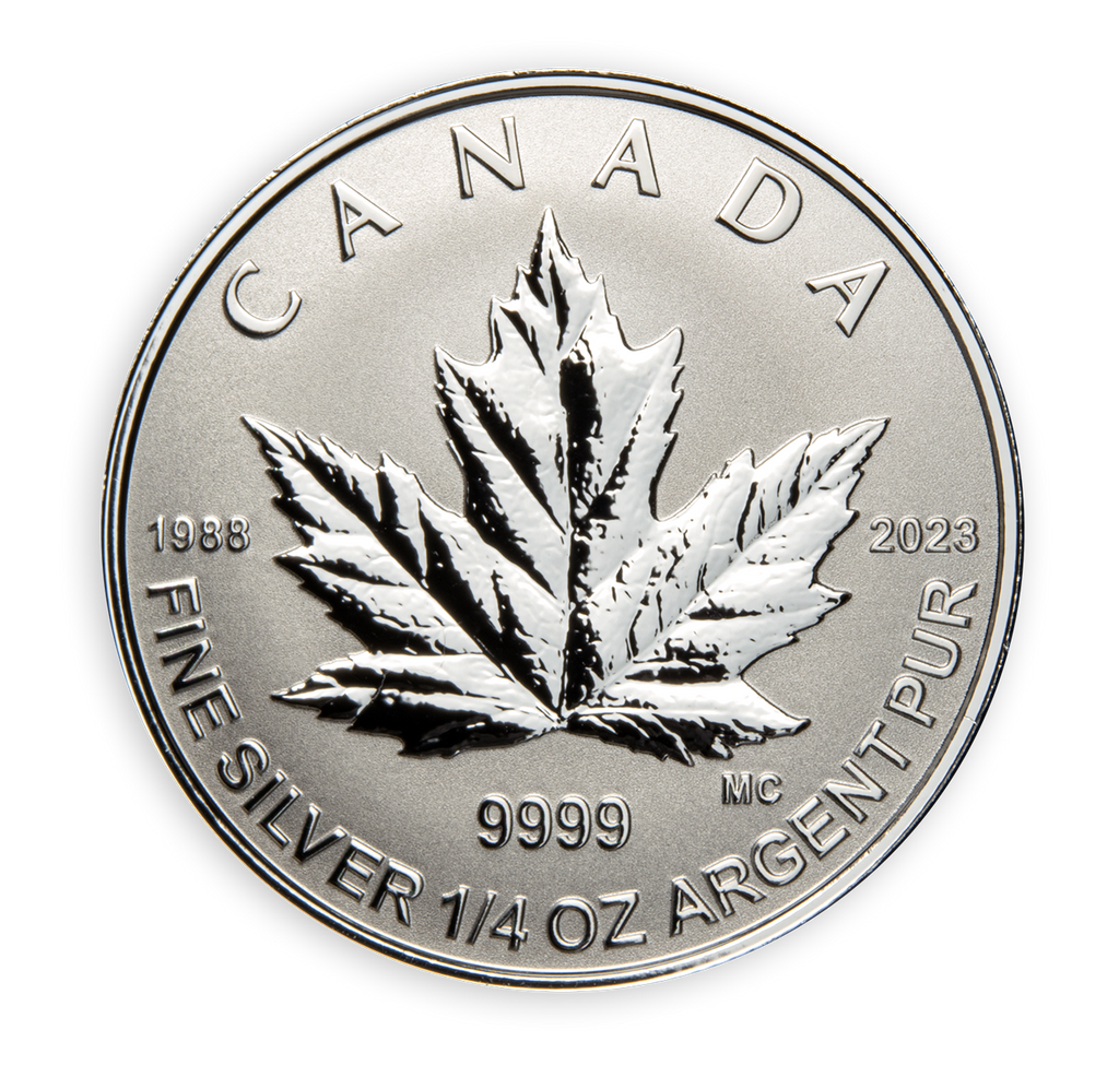 2022 Canada Silver Maple Leaf Fractional Year Set 35th Anniversary Silver Maple Leaf 5 Coins Silver $3 Reverse