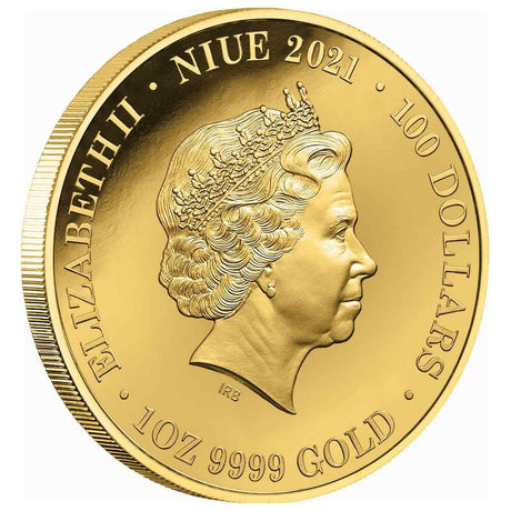 Niue 2021 Australia At Night Dingo $100 1 Oz Gold Proof Platinum Plated