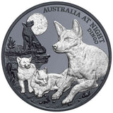 Niue 2021 $1 Australia at Night Dingo 1oz Silver Black Proof 1000 Mintage