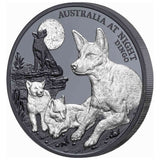 Niue 2021 $1 Australia at Night Dingo 1oz Silver Black Proof 1000 Mintage
